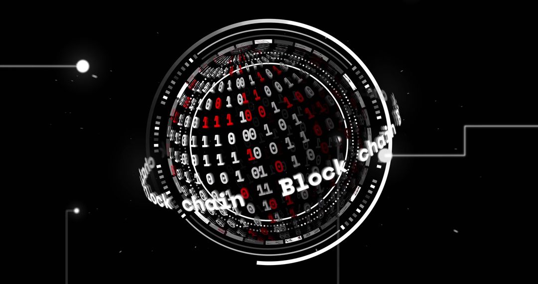 Digital globe with binary code and data flow concept