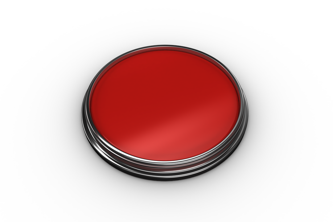 Red Round Button with Silver Frame, Transparent Background, Isolated - Download Free Stock Images Pikwizard.com