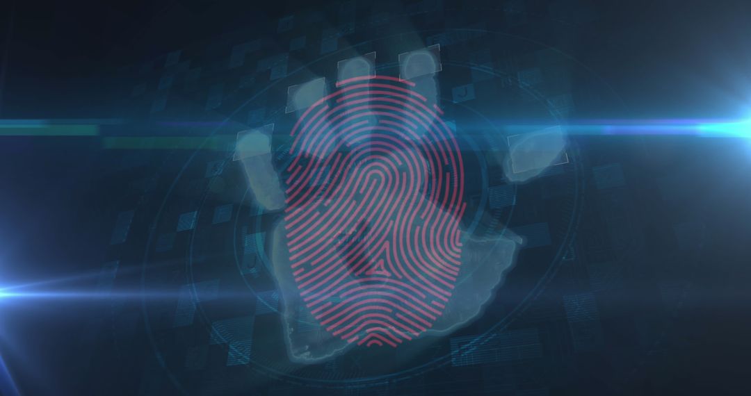 Futuristic Digital Fingerprint Scanning Technology