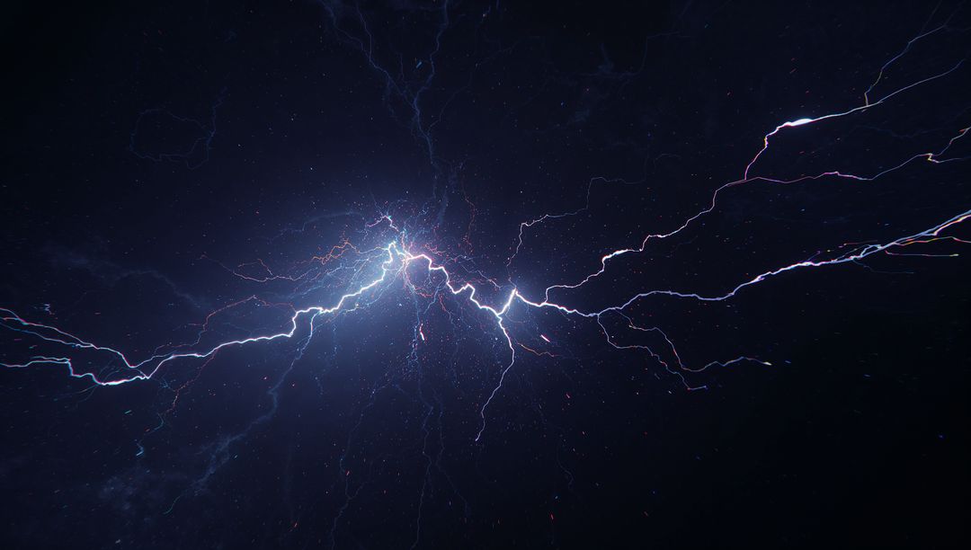 Bluish-White Lightning Arc in Cosmic Void