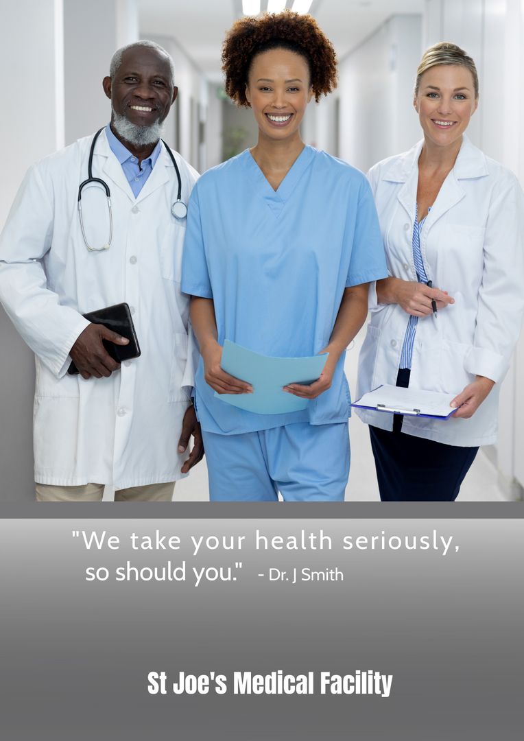 Diverse Medical Professionals Team at St Joe's Medical Facility - Download Free Stock Templates Pikwizard.com