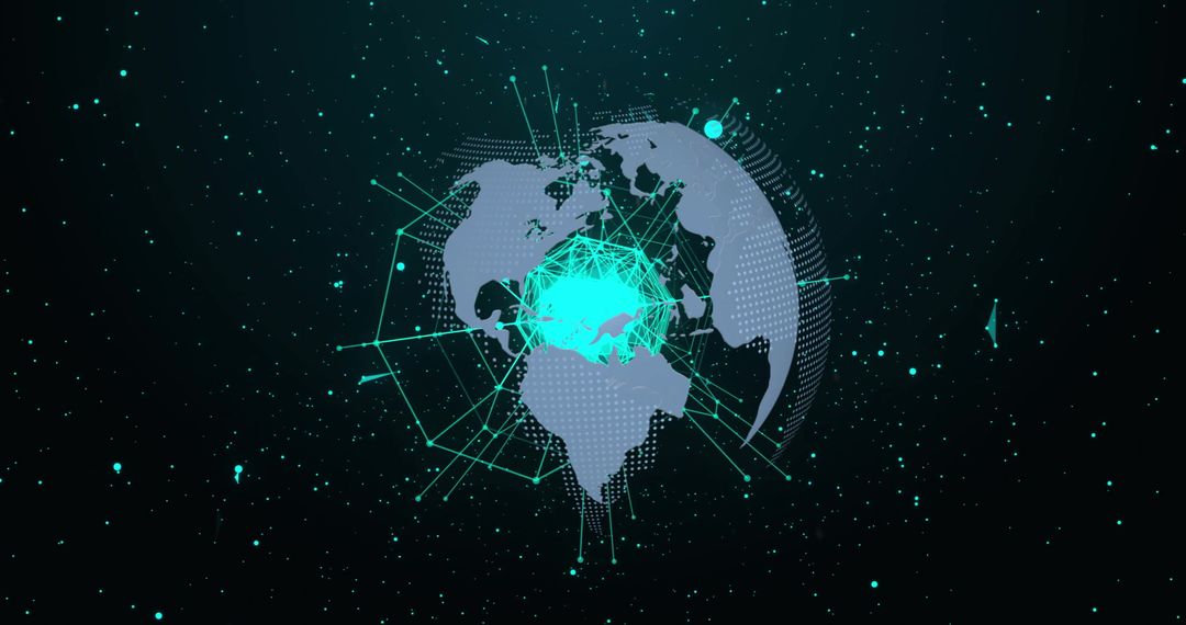 Global Technology and Connectivity Network Across Planet Earth