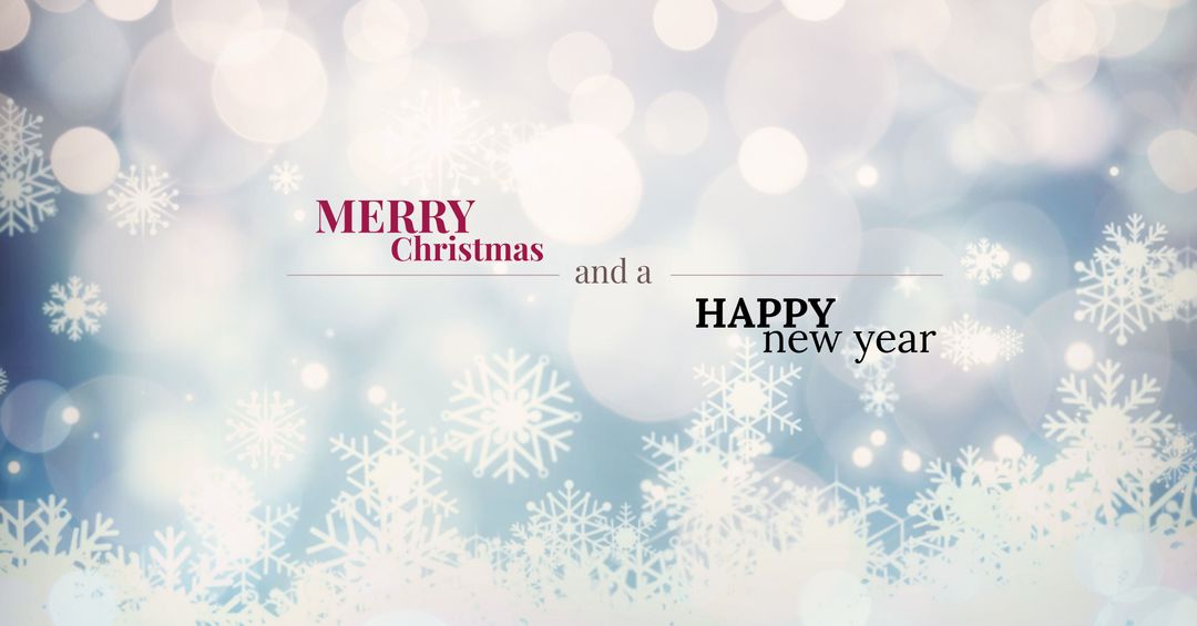Festive Merry Christmas and Happy New Year Holiday Greeting