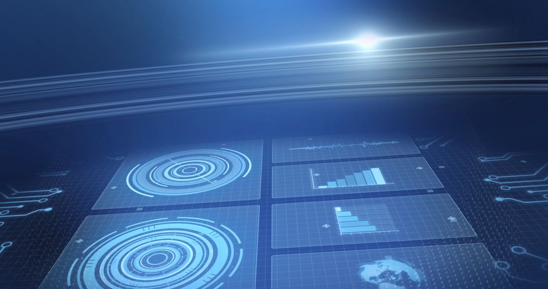 futuristic digital interface with data analysis display - Free Images, Stock Photos and Pictures on Pikwizard.com
