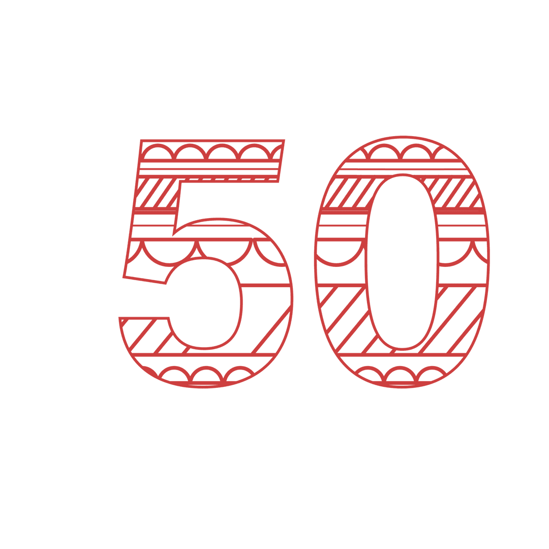 Vector Art Number Fifty Candle on Transparent for Birthdays