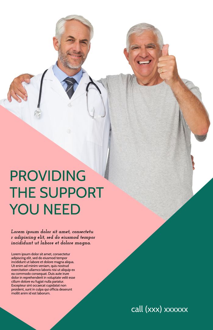 Smiling Doctor and Happy Patient Thumbs Up for Healthcare Support