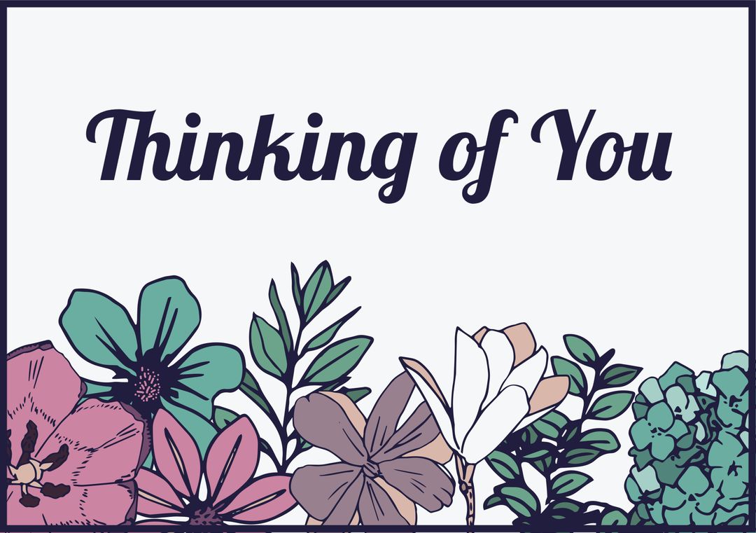 Floral Card Design with Thoughtful Message