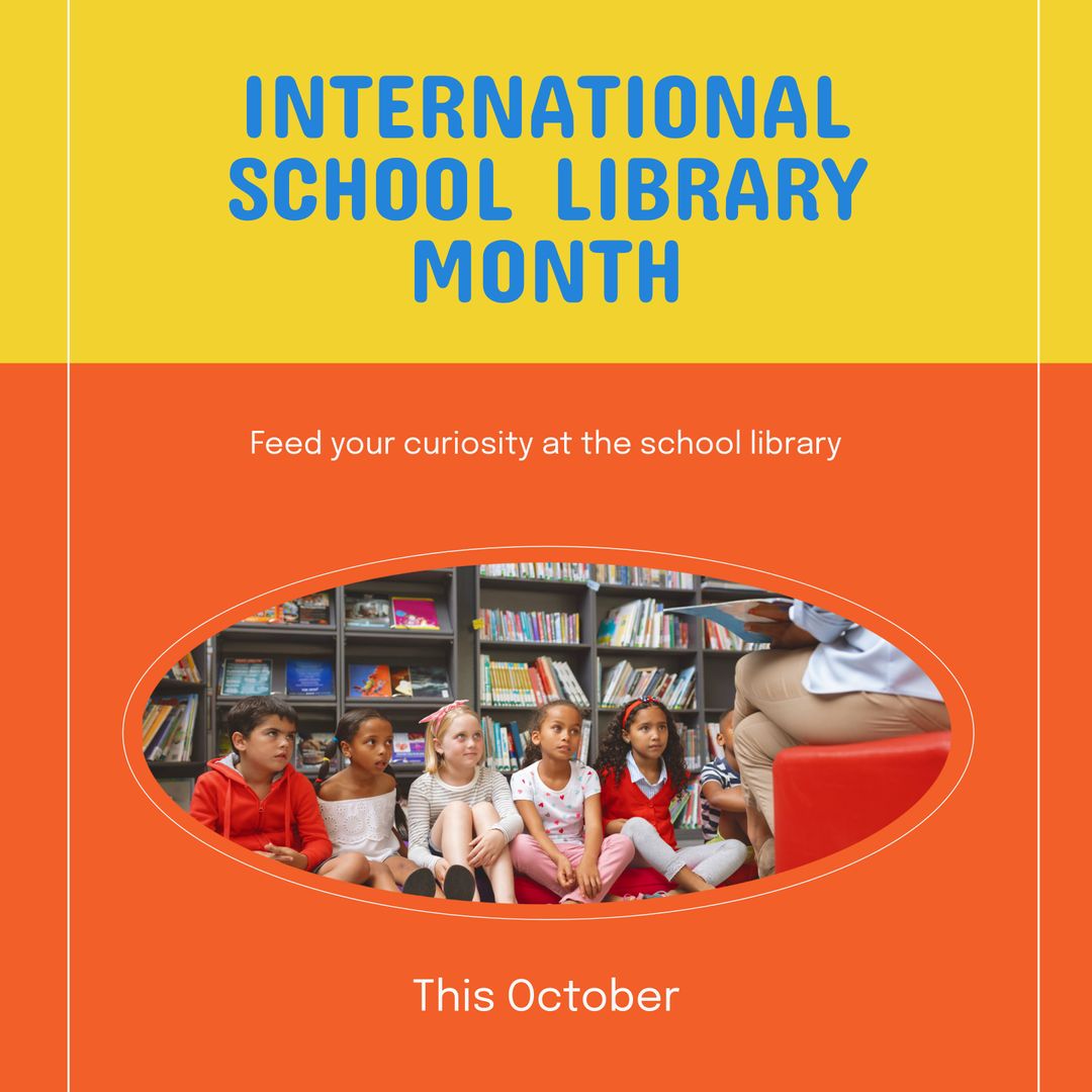 Children Enjoying International School Library Month Activities