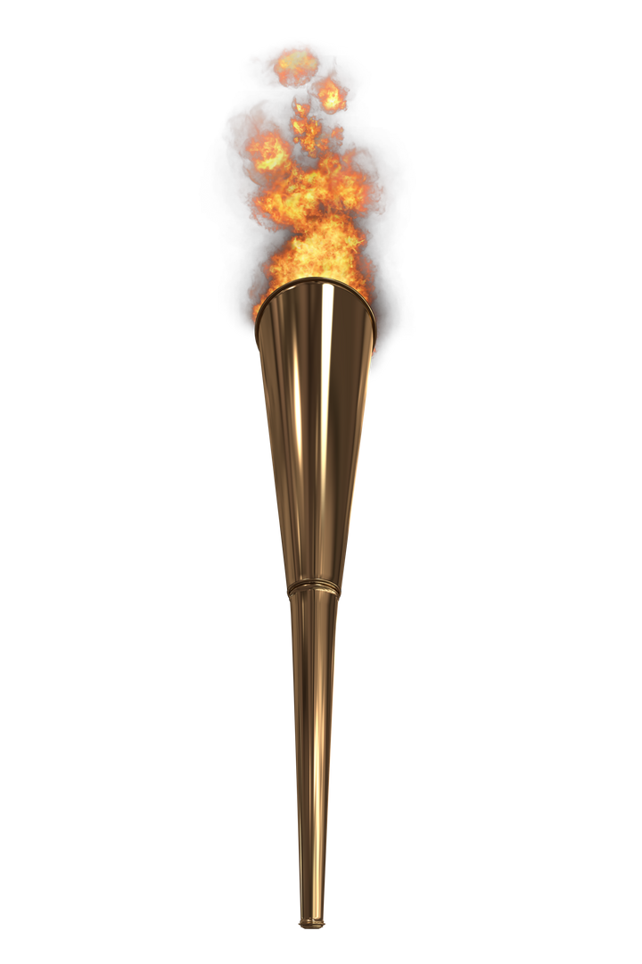 Transparent Illustration of Olympic Torch with Flames - Download Free Stock Images Pikwizard.com