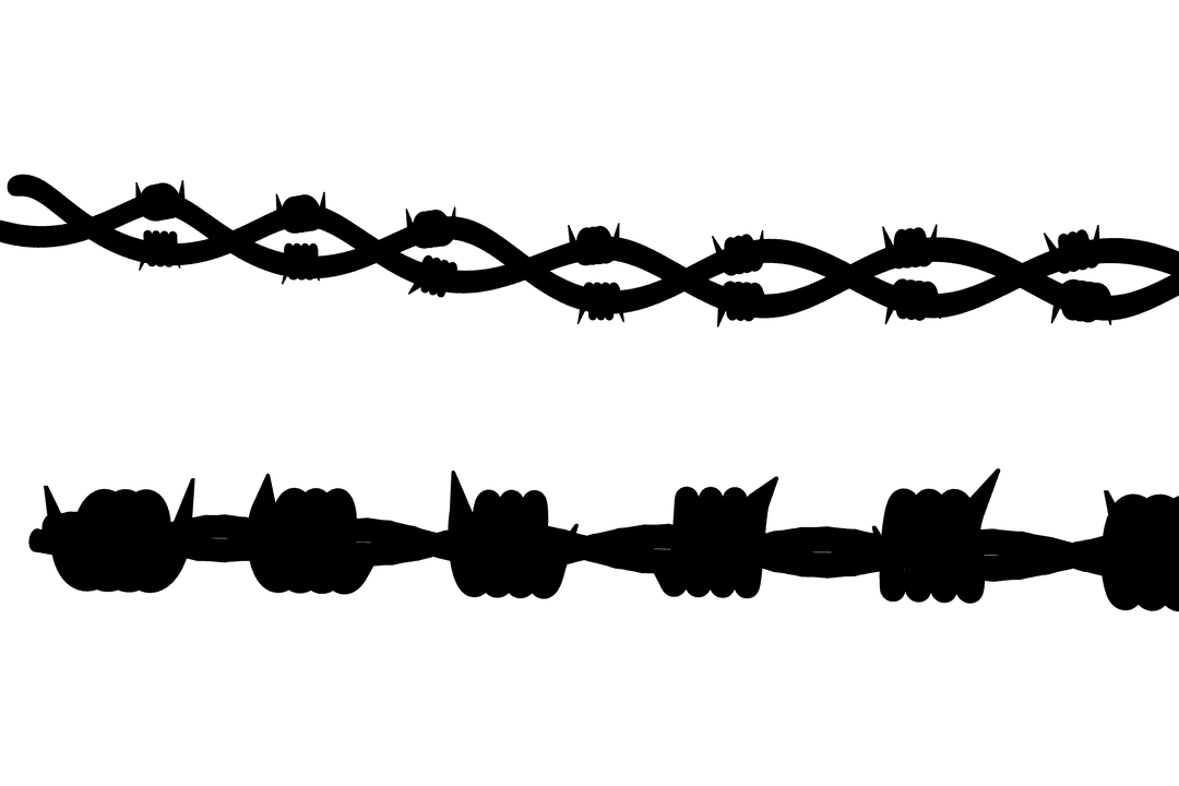 Vector Illustration of Transparent Barbed Wire Design