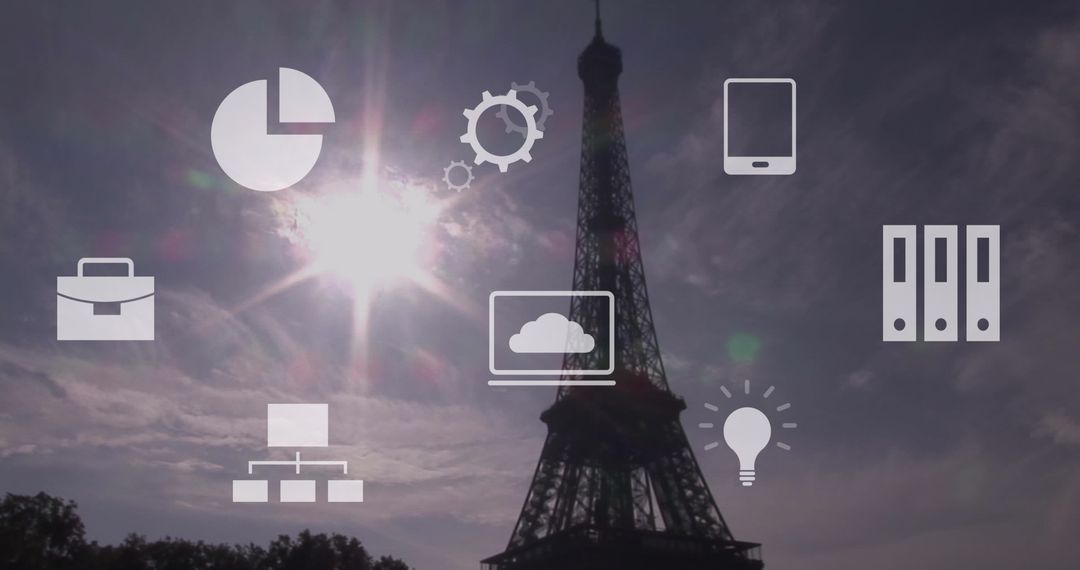 Digital Innovations with Eiffel Tower in Background