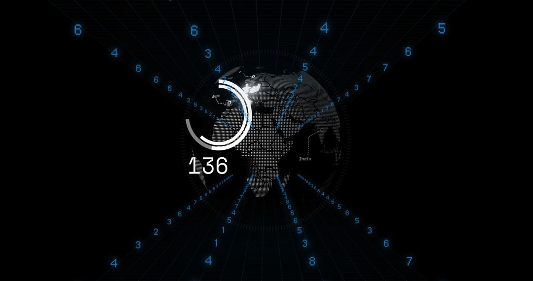 Digital Interface with Data Processing Over Globe