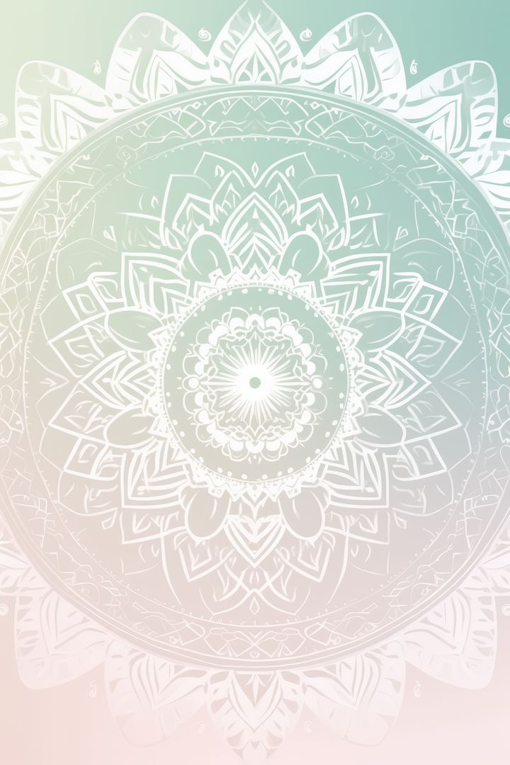 White mandala design on blue and pink background, created using generative ai technology - Free Images, Stock Photos and Pictures on Pikwizard.com