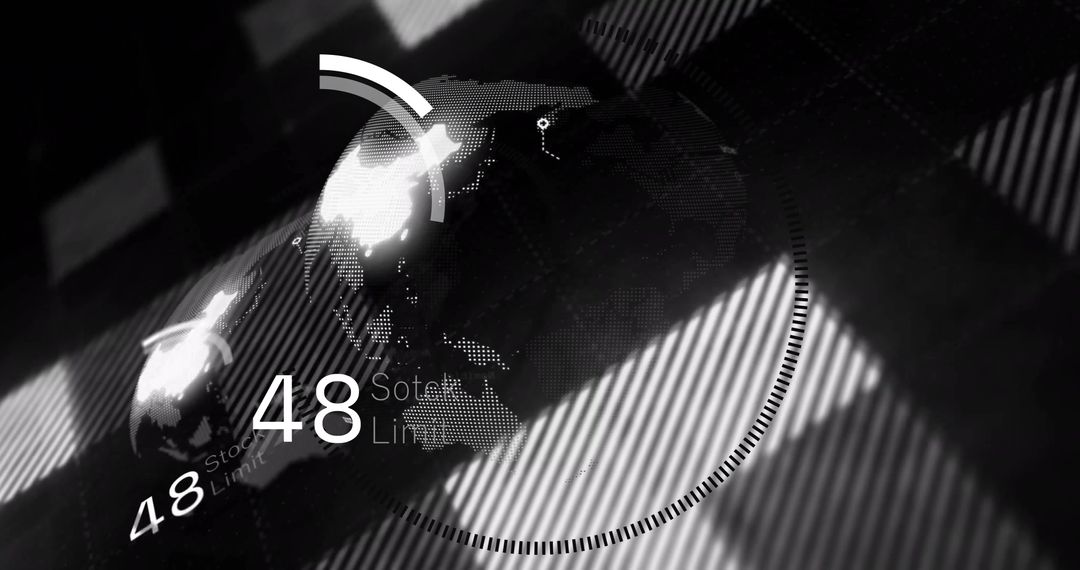 Futuristic Digital Globe with Data Visualizations and Binary Code - Free Images, Stock Photos and Pictures on Pikwizard.com