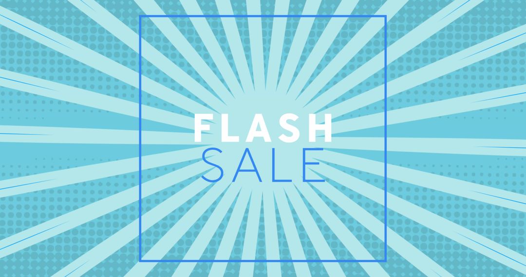 Flash Sale Promotion with Dynamic Blue Stripe Design