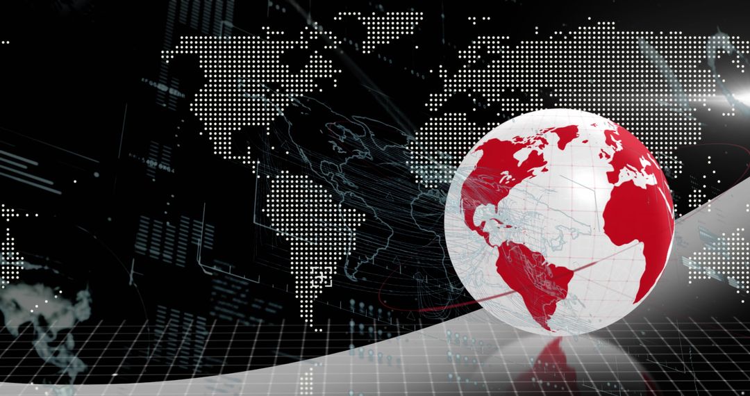 Digital global data network with virtual map interface