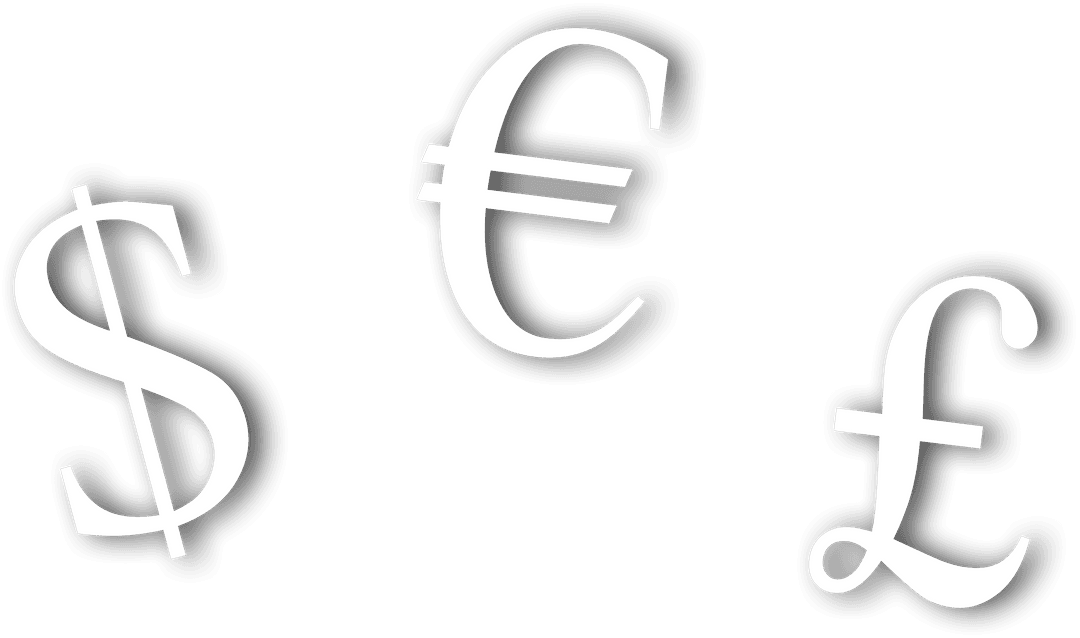 Transparent Currency Symbols Artistic Finance Theme