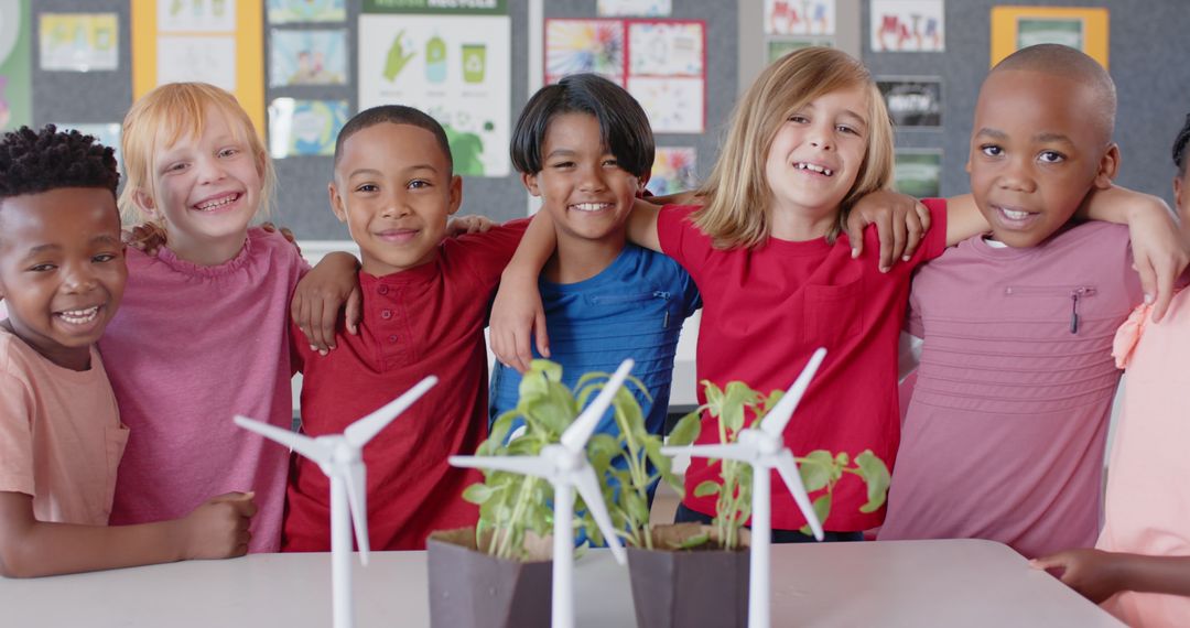 Diverse Children Embracing Sustainable Learning in Classroom