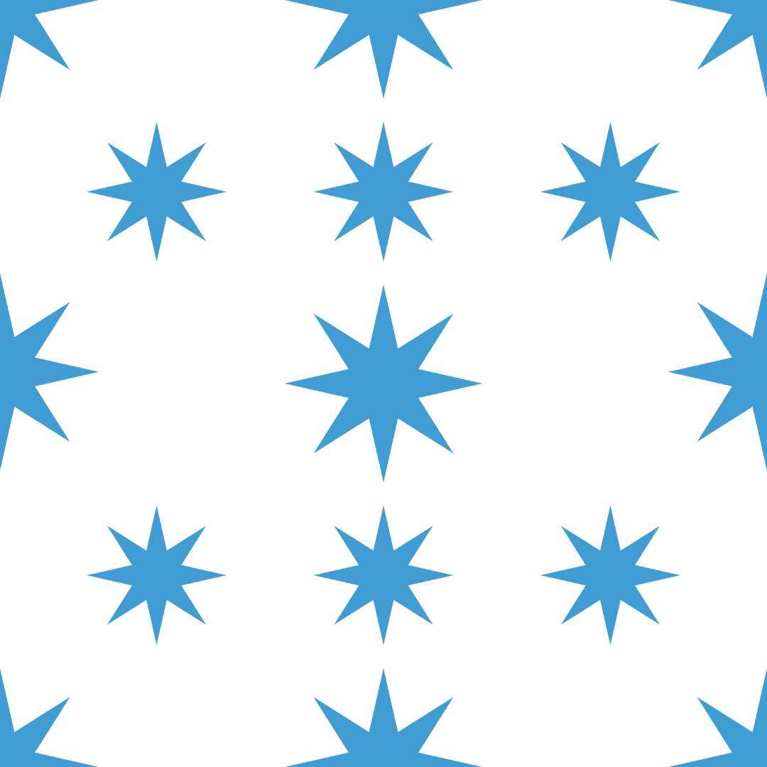 Blue Stars Pattern on Transparent Background for Creative Designs