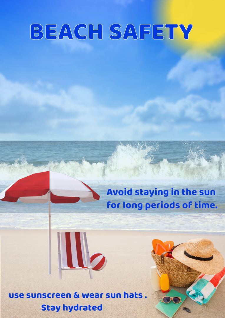 Beach Safety Tips with Seaside Scenery