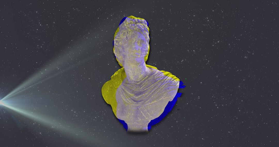 Classical Bust with Digital Interference and Light Effects