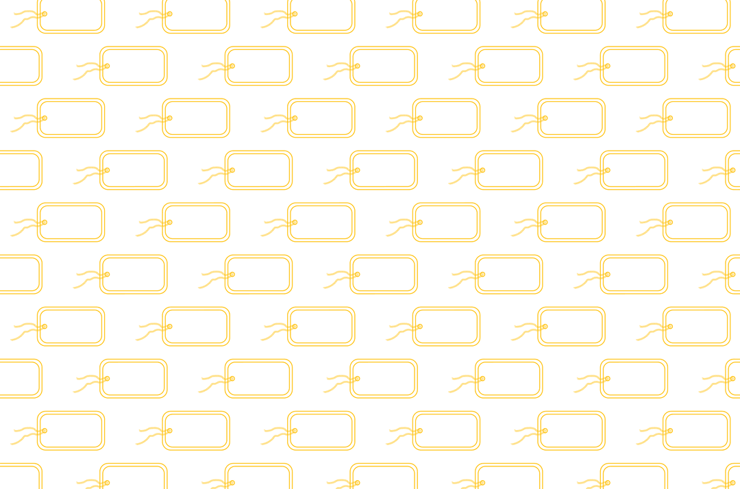 Transparent Yellow Gift Tags Pattern with Copy Space