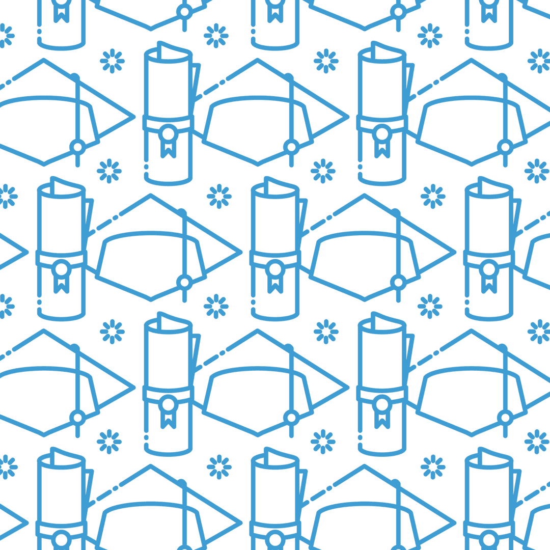 Seamless blue pattern on transparent background for versatile design