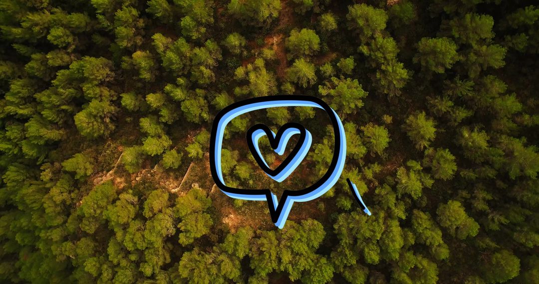 Digital Heart in Nature Conceptual Background