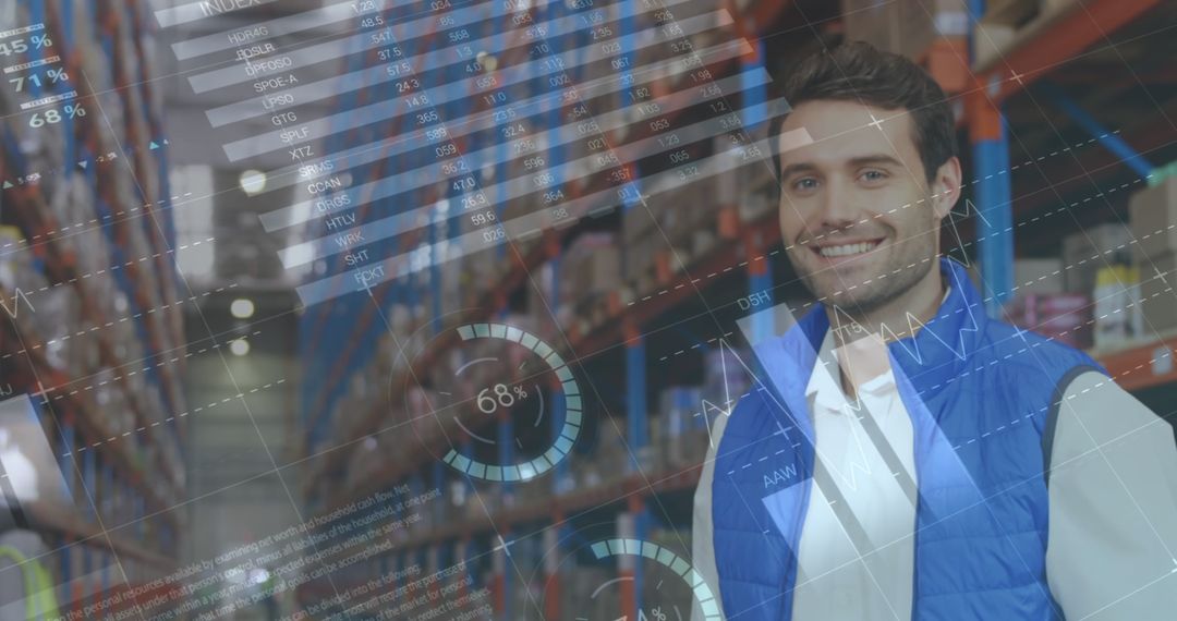 Warehouse Inventory Management with Digital Analytics Overlay