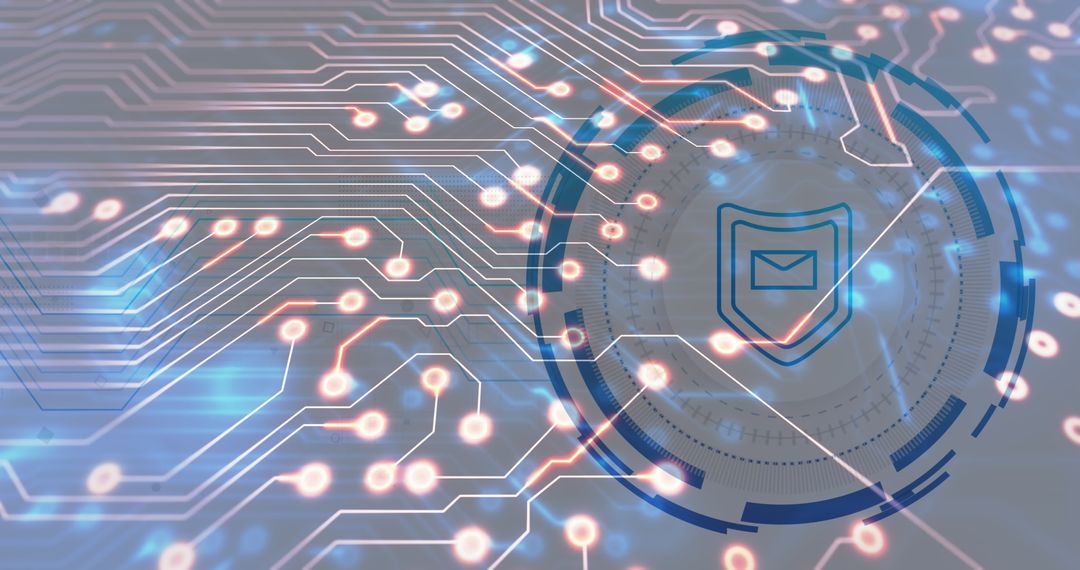 Digital Security Shield Over Data Network