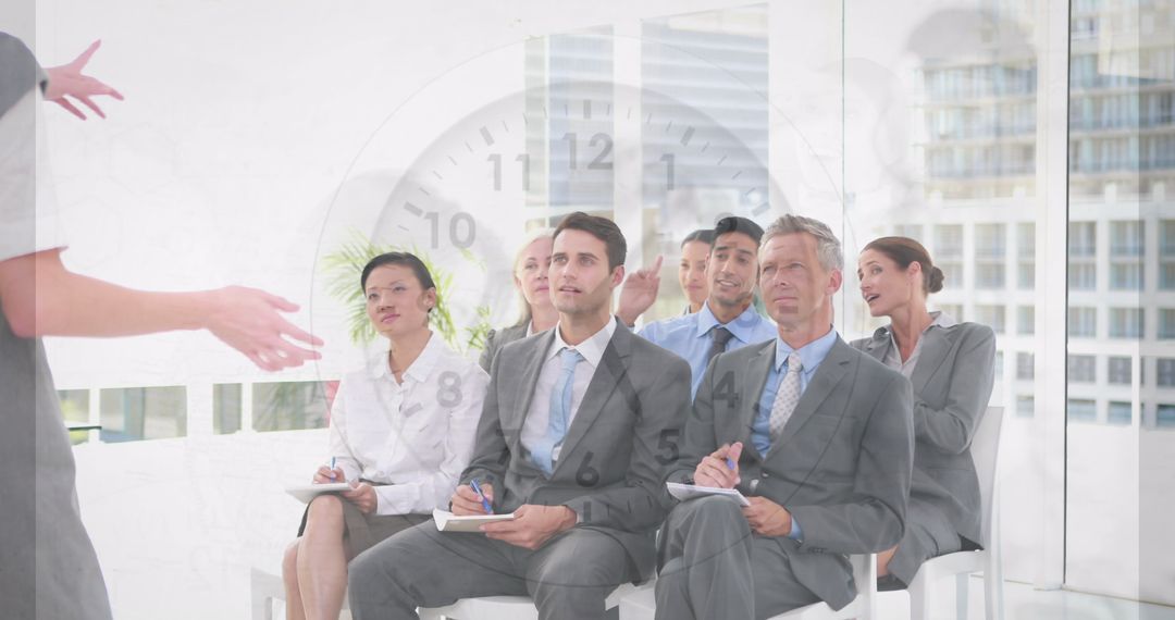 Diverse Business Team Engaged in Responsive Workshop