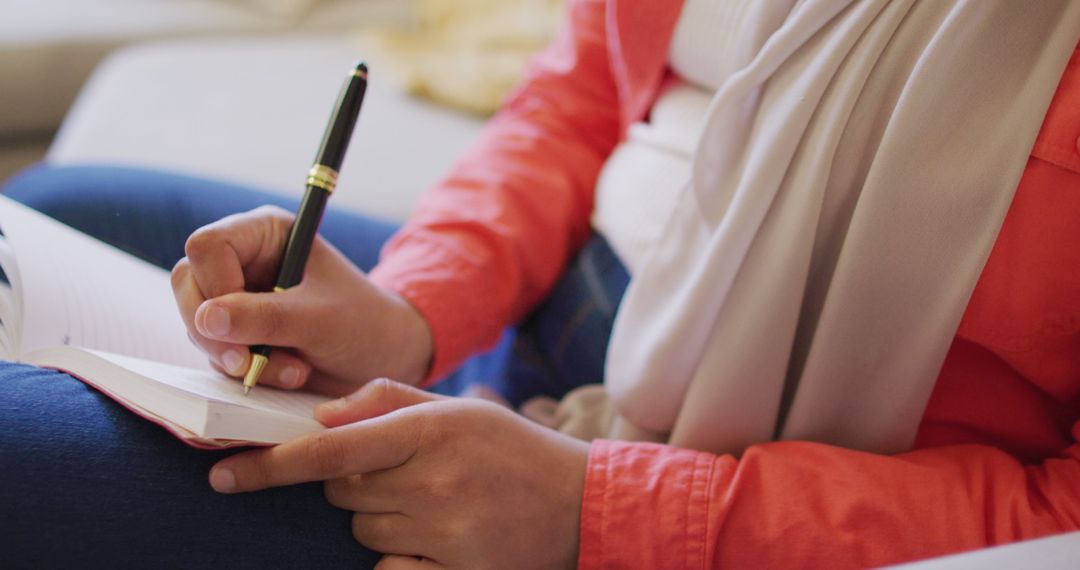 Close-up of Person Writing in Notebook with Pen - Free Images, Stock Photos and Pictures on Pikwizard.com