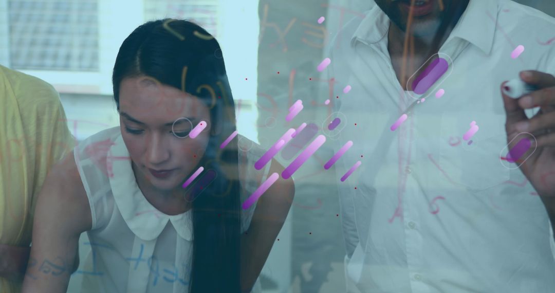 Creative Team Planning New Strategy with Interface