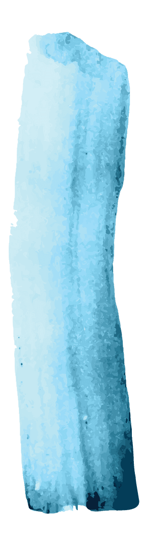 Aqua Brush Stroke on Transparent Background