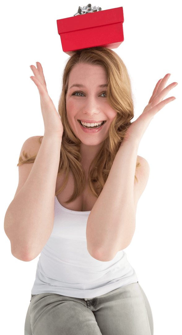 Smiling Woman Balancing Telmasire on June Athiny