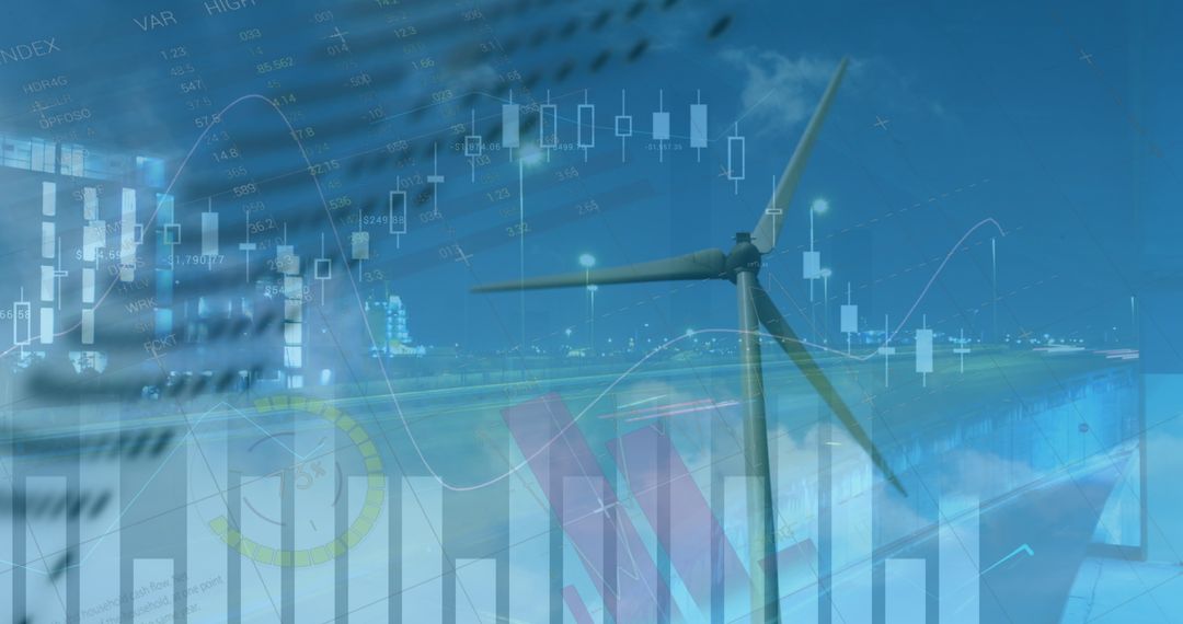 Digital Overlay of Wind Energy with Financial Graphs
