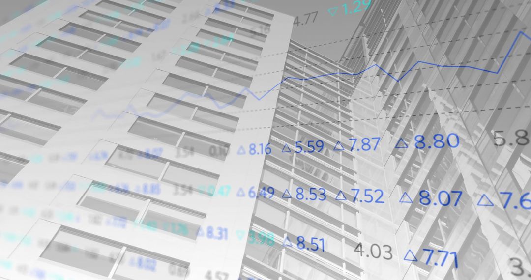 Skyscrapers and Financial Data Concept