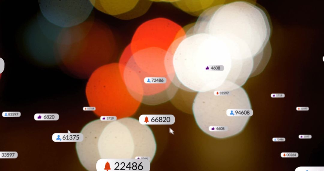Abstract Social Media Interface with Bokeh Lights