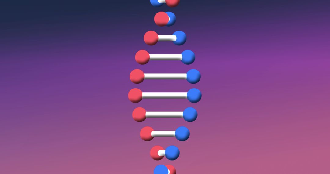Colorful DNA Double Helix Structure on Gradient Background