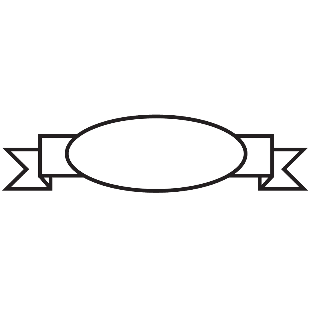 White Ribbon Banner with Copyspace on Transparent Background