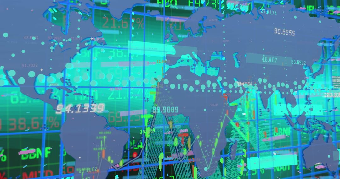 Global Stock Market Analysis with Digital Overlay