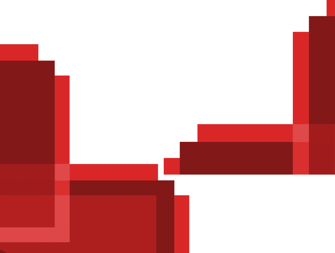 Abstract Red Geometric Shapes on Transparent Background