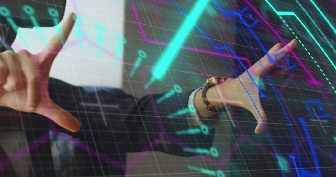 Futuristic Data Visualization with VR Aids Advanced Tech Exploration