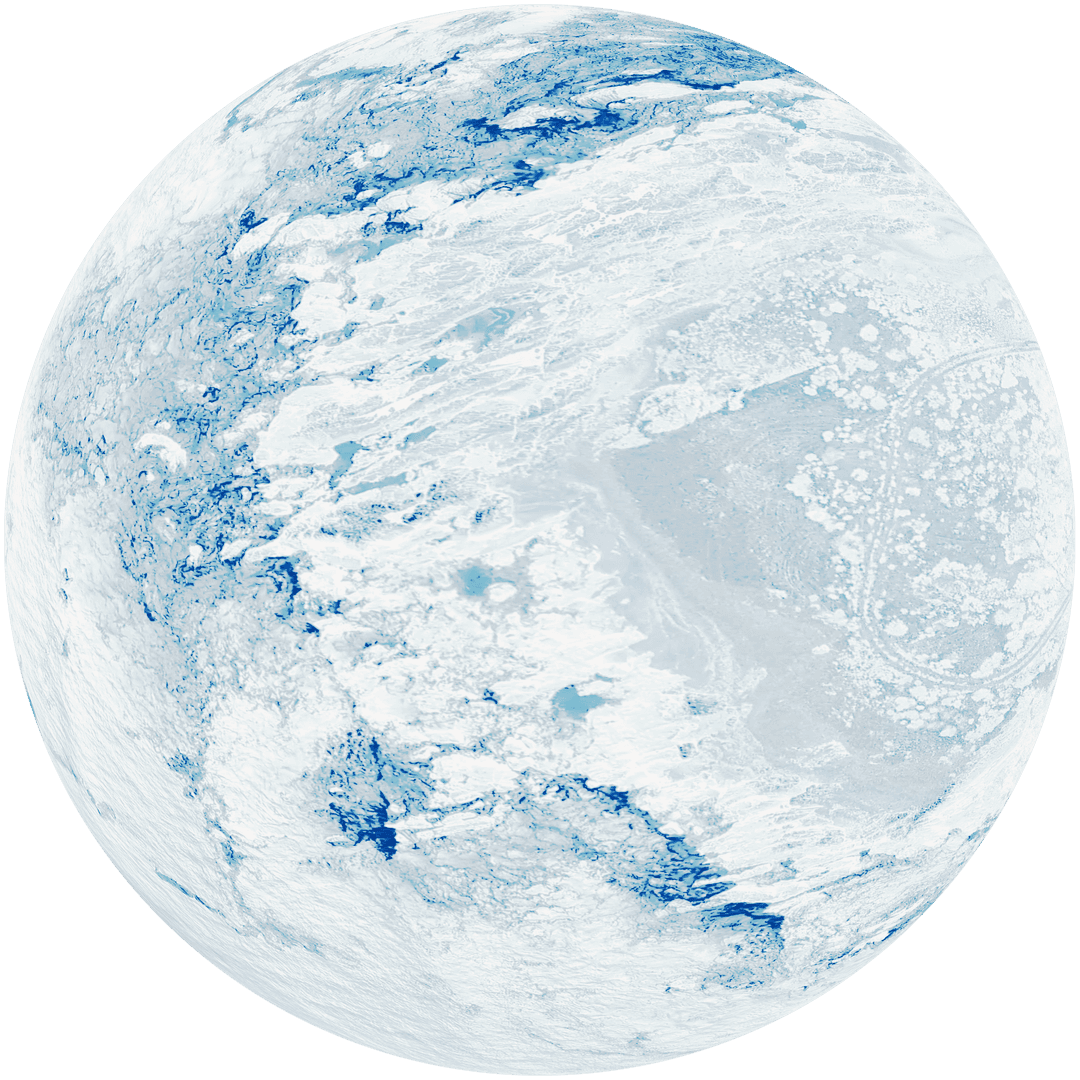 Abstract Circular Blue White Shape with Transparent Background