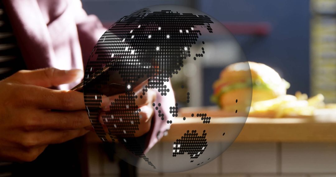 Innovative Global Connectivity with Smartphone in Cafe