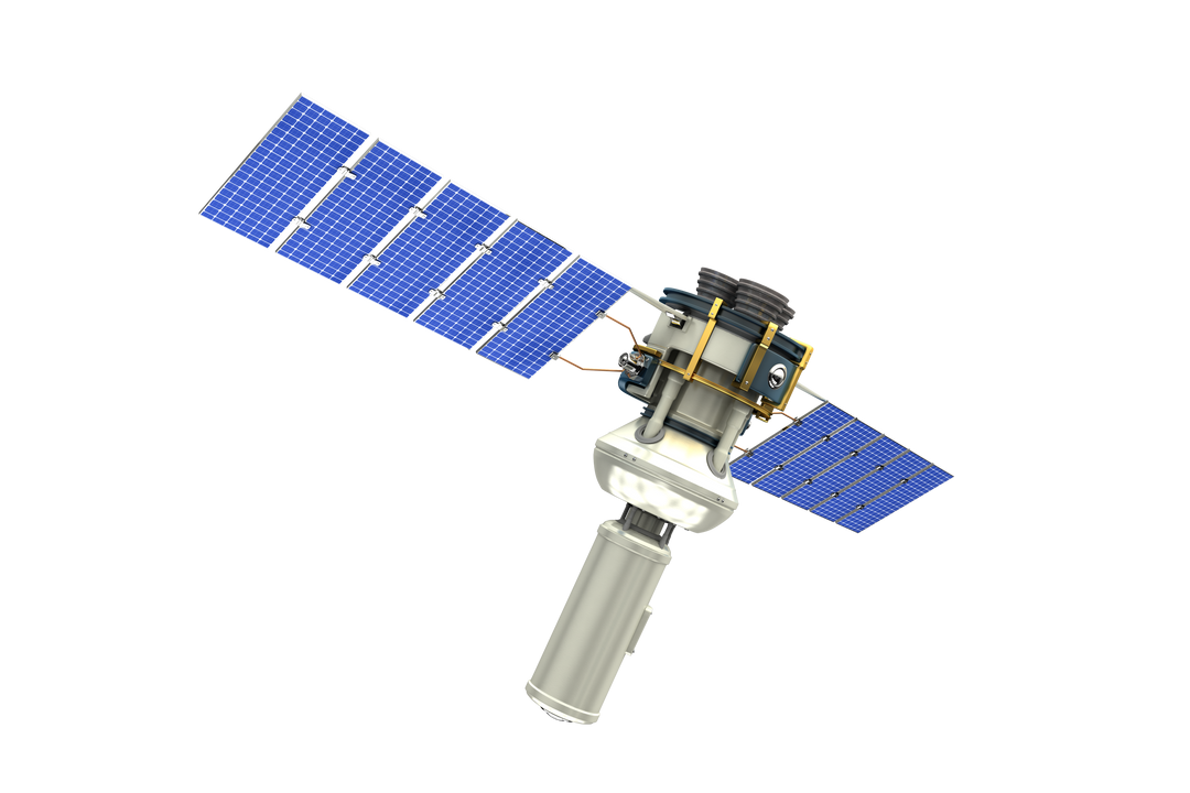 Transparent Vector Image of Modern 3D Solar Satellite with Panels - Download Free Stock Images Pikwizard.com