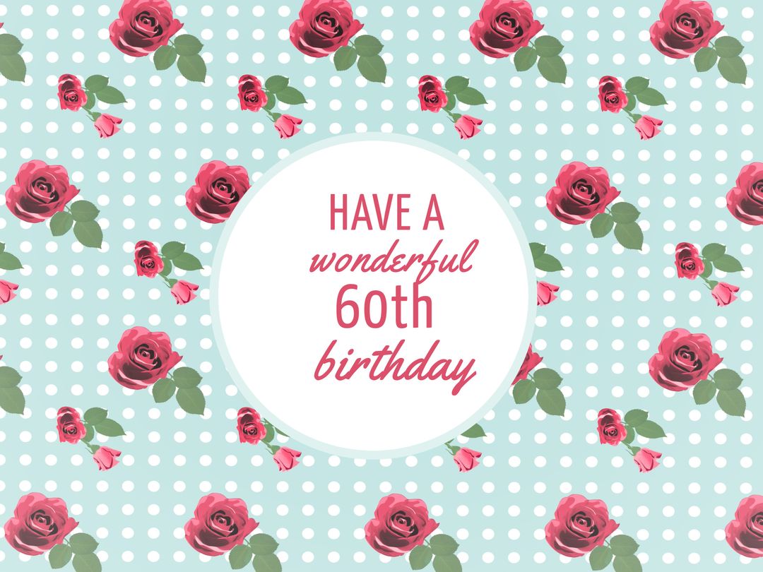 Elegant Rose and Polka Dot Birthday Template for Special Milestones - Download Free Stock Templates Pikwizard.com