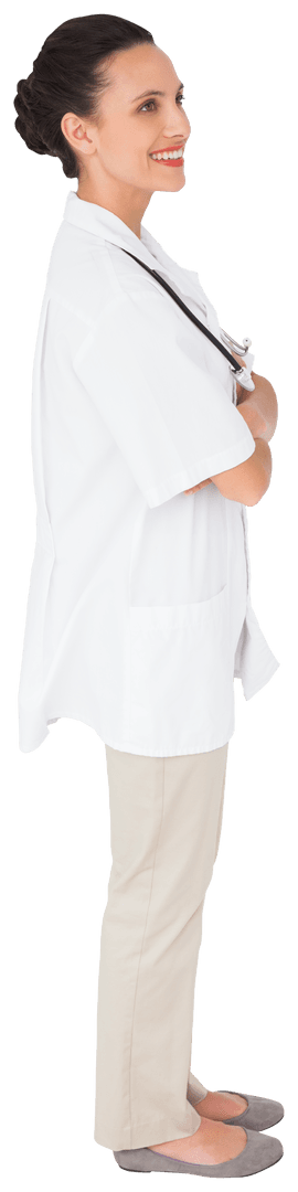 Confident Female Nurse Smiling with Transparent Background