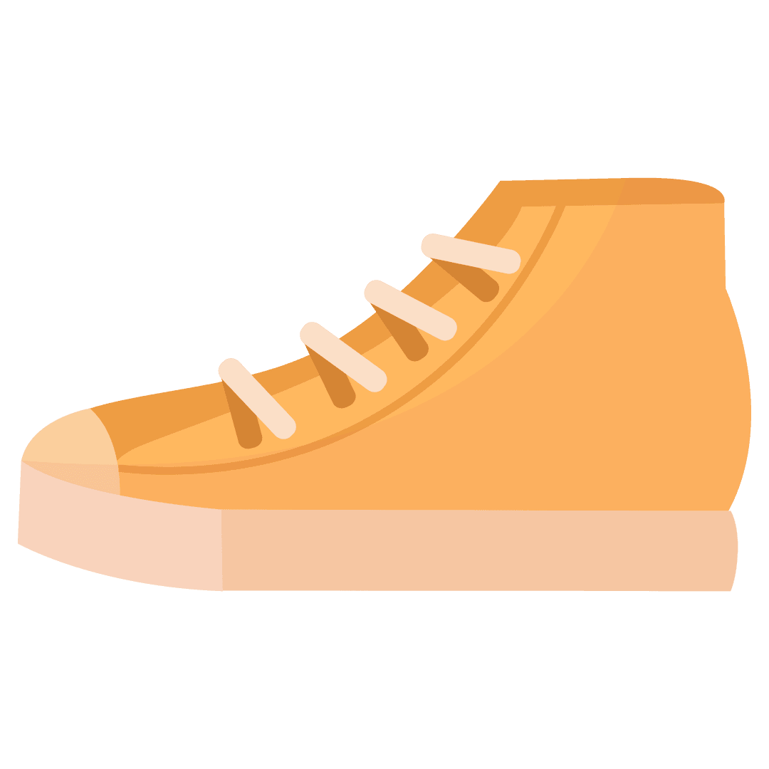 Minimalist Shoe Icon on Transparent Background Symbolizing Active Lifestyle