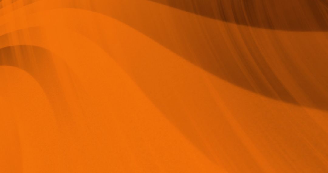 Abstract Orange Lines and Waves on Black Background